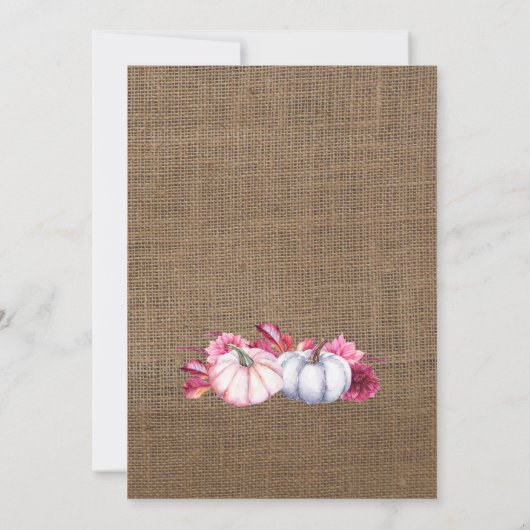 Tweeling religieuze bedankkaarten met pompoenen bedankkaart (Achterkant)