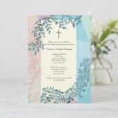 Tweeling religieuze uitnodiging (Staand voorkant)