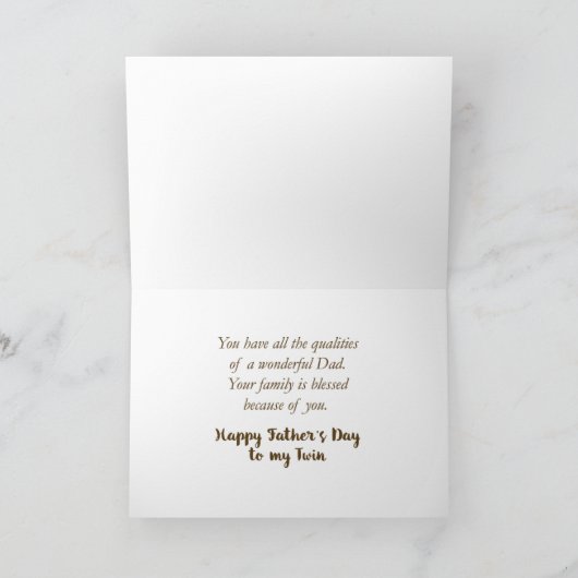 Tweeling religieuze Vaderdag kwaliteiten Kaart (Binnen)