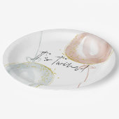 Tweeling Roze & Blauwe Ballon Geslacht onthullen Papieren Bordje (Gekanteld)