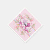 Tweeling Roze Flamingo Baby shower Servet (Hoek)