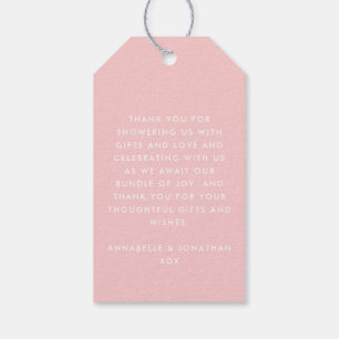 Tweeling Roze Girly Moderne Typografie Stijlvol Da Cadeaulabel