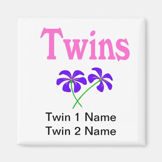 Tweeling (roze) magneet (Voorkant)