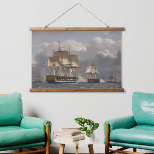 Tweeling Russische Schepen Olie op Canvas Schepen Hangend Wandkleed