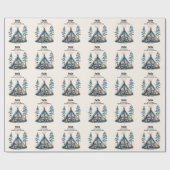 Tweeling Rustieke Een Gelukkige Camper Verjaardag Cadeaupapier (Vlak)