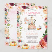 Tweeling Safari Dieren Pompoen rijden door Baby sh Kaart (Voorkant / Achterkant)