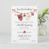 Tweeling Santa Babys Baby Shower Kaart (Staand voorkant)