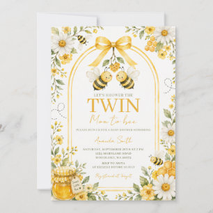 Tweeling Schattige Honing Bij Meisje Baby Shower M Kaart