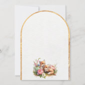 Tweeling! Schattigee Baby Foxes Spring Baby shower Kaart (Achterkant)