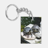 Tweeling Schildpadden - Sleutelhanger (Voorkant Links)