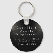 Tweeling Schoolafstudeerfeest Geschenk Sleutelhanger (Achterkant)