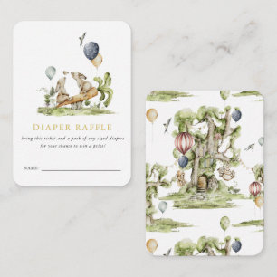 tweeling   Spring Bunny Rabbit Baby Luier Raffle Informatiekaartje