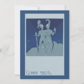 Tweeling Sterrenbeeld Vintage Zodiac Astrologie (Voorkant)