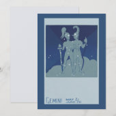 Tweeling Sterrenbeeld Vintage Zodiac Astrologie (Voorkant / Achterkant)