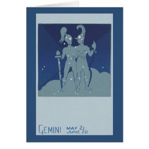 Tweeling Sterrenbeeld Vintage Zodiac Astrologie