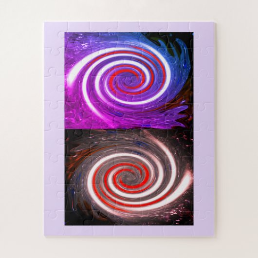 Tweeling sterrenstelsels kunst legpuzzel (Verticaal)