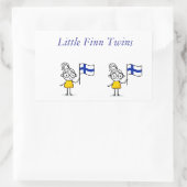 Tweeling Sticker van Klein Fins Meisje (Tas)