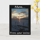 TWEELING STUURT DUBBELE LIEFDE OP VERJAARDAG MOEDE KAART (Gele Bloem)