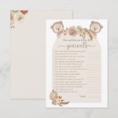 Tweeling Teddybeer Wie Kent De Ouders Baby Shower  Kaart (Voorkant / Achterkant)