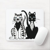 Tweeling Tekenfilmkatten Muismat (Met muis)