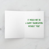 TWEELING THANKSGIVING-CORNY MAAR WAAR FEESTDAGEN KAART (Binnen)