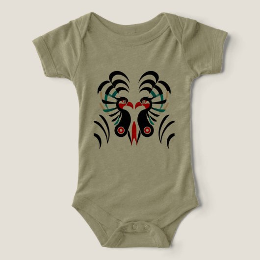 Tweeling Tribale Phoenix Geest – Symmetrische Abst (Design voorkant)