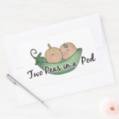 Tweeling twee erwten in een pod sticker (Envelop)