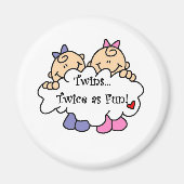 Tweeling Twee keer zo leuk Magneet (Voorkant)