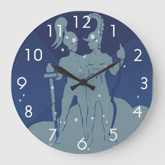 Tweeling Tweeling Constellatie  Zodiac Astrologie Grote Klok (Voorkant)