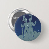 Tweeling Tweeling Constellatie Zodiac Astrologie Ronde Button 5,7 Cm (Voorkant /achterkant)