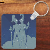 Tweeling Tweeling Constellatie Zodiac Astrologie Sleutelhanger (Achterkant)