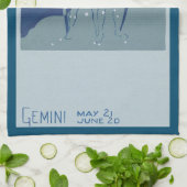 Tweeling Tweeling Constellatie  Zodiac Astrologie Theedoek (Gevouwen)