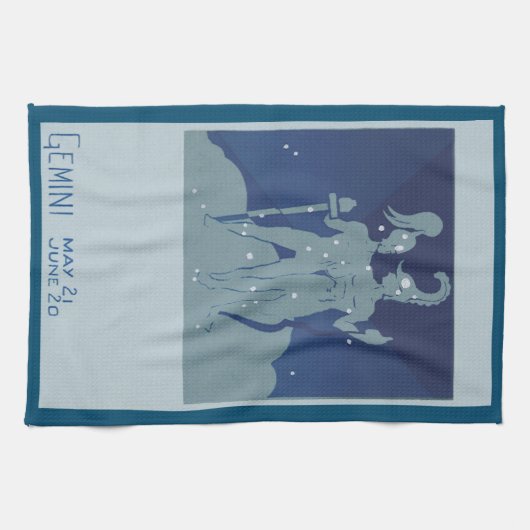 Tweeling Tweeling Constellatie  Zodiac Astrologie Theedoek (Horizontaal)