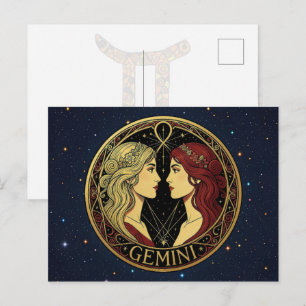 Tweeling Tweeling Dierenriem Symbool Voor Vrouwen Briefkaart