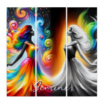 Tweeling Tweeling Kleur & Zwart-wit Horoscoop