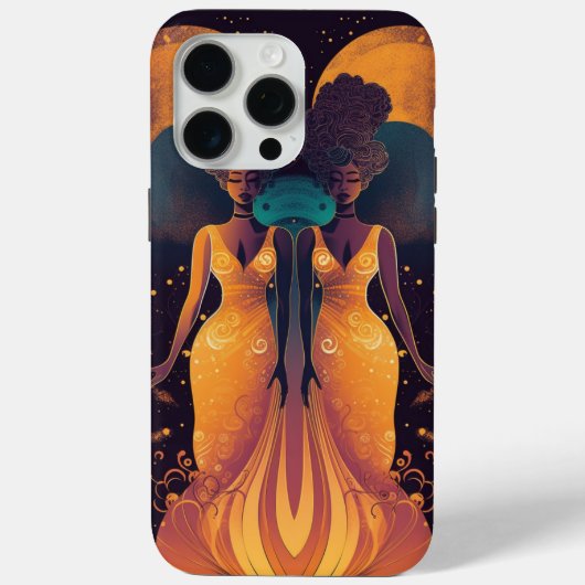Tweeling Tweeling Tweeling Vrouwen Boho Print Case-Mate iPhone Case (Achterkant)
