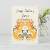 Tweeling Tweeling Zodiac Bloemen Verjaardag Flat K (Staand voorkant)