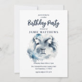 Tweeling Tweeling Zodiac teken Thema Verjaardagsfe Kaart (Voorkant)