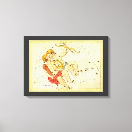 Tweeling Tweelingen  Constellatie Urania's Mirror Canvas Afdruk (Voorkant)