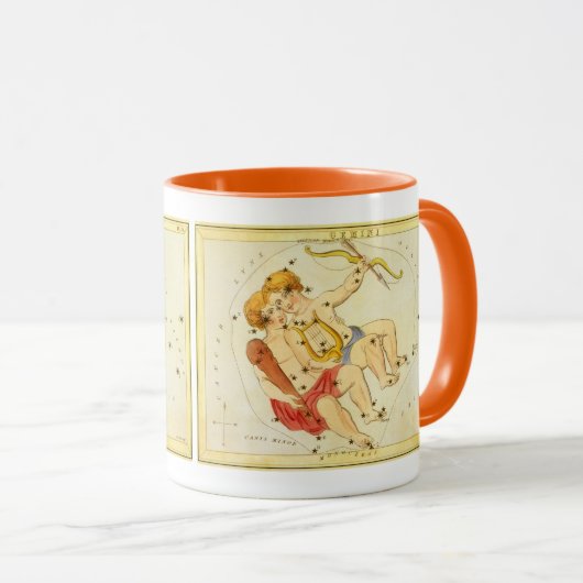 Tweeling Tweelingen Constellatie Urania's Mirror Mok (Voorkant rechts)