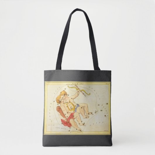 Tweeling Tweelingen Constellatie Urania's Mirror Tote Bag (Voorkant)