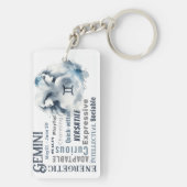 Tweeling Tweelingen Traits Zodiac Sign Geboortedat Sleutelhanger (achterkant)