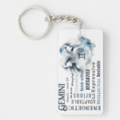Tweeling Tweelingen Traits Zodiac Sign Geboortedat Sleutelhanger (Voorkant)