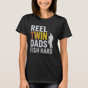 Tweeling vaders vissen hard leuk vissen vader viss t-shirt