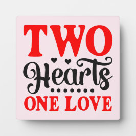 Tweeling Valentines- Twee harten één liefde Fotoplaat