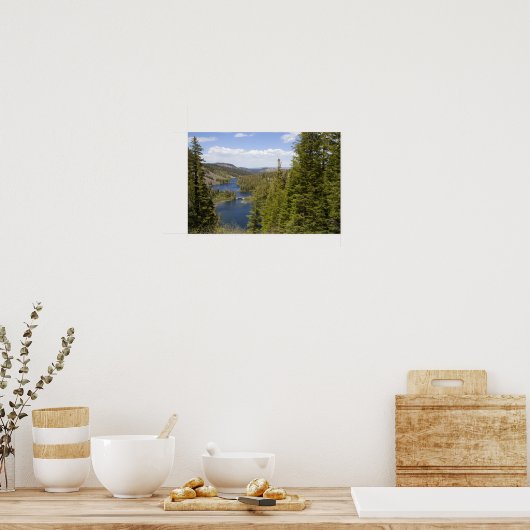 Tweeling van de meren in Mammoth Poster (Keuken)