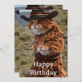 Tweeling van Whiskers: Onbreekbare Bond Feestdagenkaart (Voorkant / Achterkant)