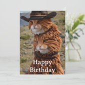 Tweeling van Whiskers: Onbreekbare Bond Feestdagenkaart (Staand voorkant)