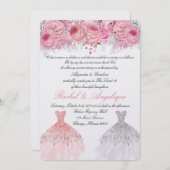 Tweeling verjaardag Roze en Goud Kaart (Voorkant / Achterkant)