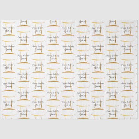 Tweeling Verjaardag Wrap Tissuepapier (Voorkant)